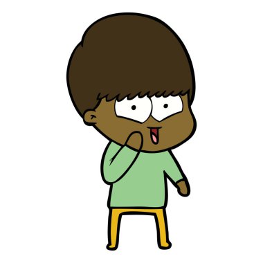 vektör çizim karikatür mutlu çocuk