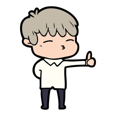 vektör çizim karikatür meraklı çocuk