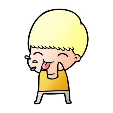 Çizgi film çocuğunun vektör çizimi