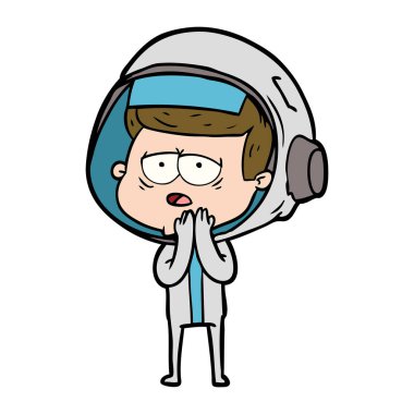 Çizgi film astronotunun vektör çizimi