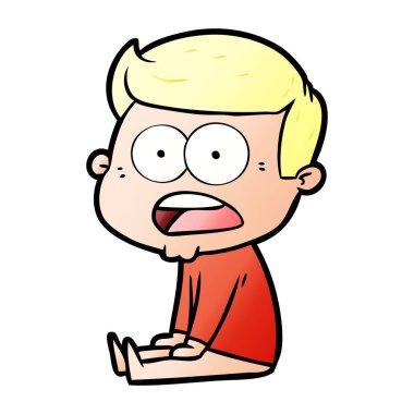 vektör çizim karikatür dostum şok