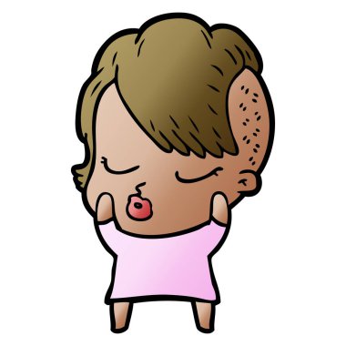 çizgi film güzel hippi kız