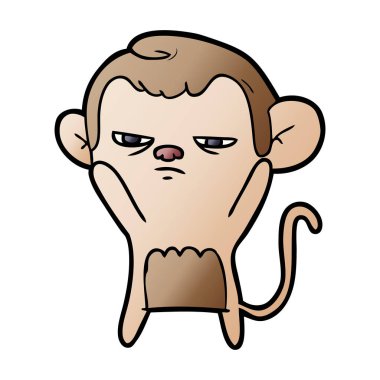 Çizgi film maymununun vektör çizimi