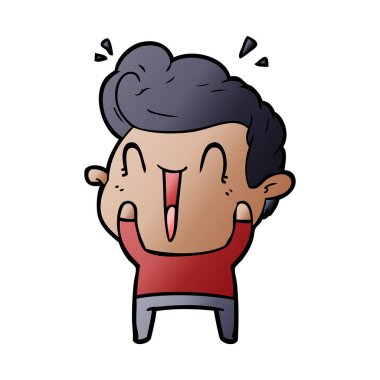 vektör çizim karikatür mutlu adam