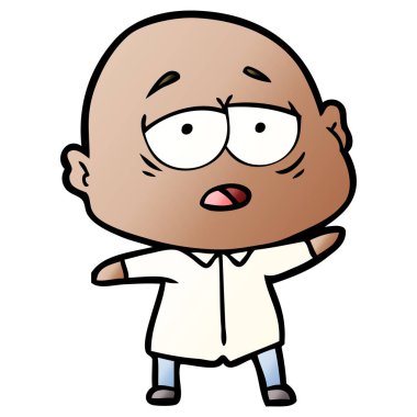 yorgun kel adam çizgi film