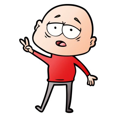 yorgun kel adam çizgi film