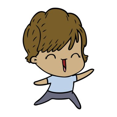 vektör çizim karikatür komik kadın