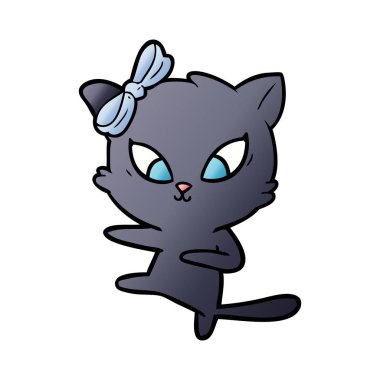 Çizgi film kedisinin vektör çizimi