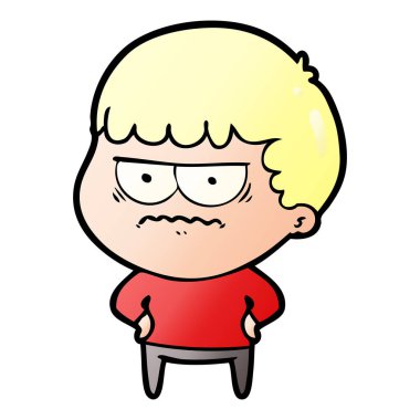 vektör çizim karikatür dostum rahatsız