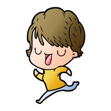 vektör çizim karikatür kadın söz