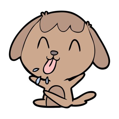 Çizgi film köpeğinin vektör çizimi