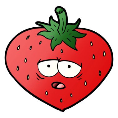 vektör çizim karikatür çilek