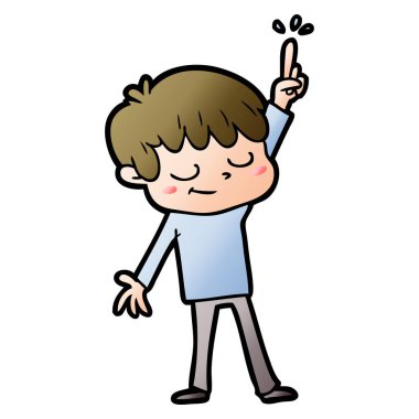 vektör çizim karikatür mutlu çocuk