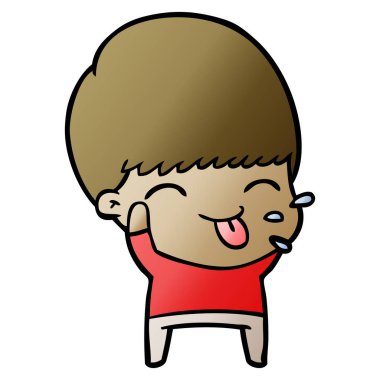 vektör çizim karikatür sakin çocuk