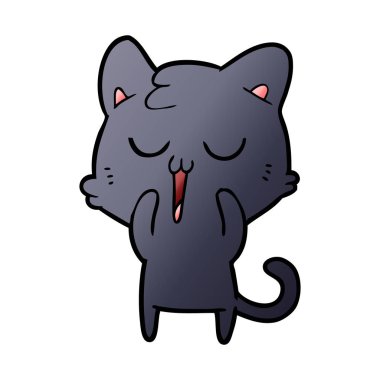 Çizgi film kedisinin vektör çizimi