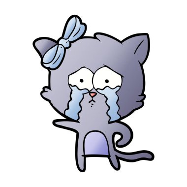 Çizgi film kedisinin vektör çizimi