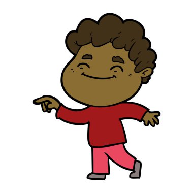 vektör çizim karikatür dostça adam