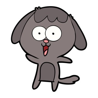 Çizgi film köpeğinin vektör çizimi