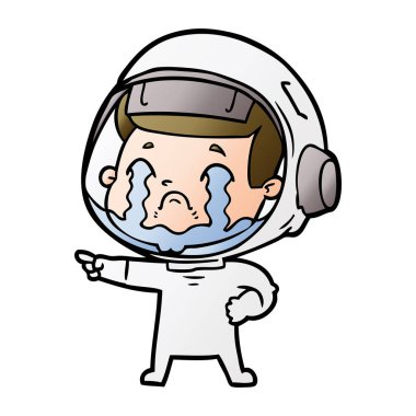 Çizgi film astronotunun vektör çizimi