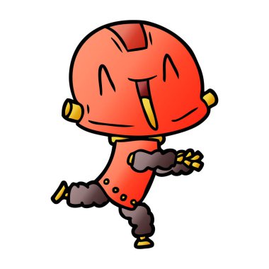 Çizgi film robotunun vektör çizimi