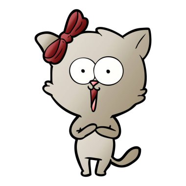 Çizgi film kedisinin vektör çizimi