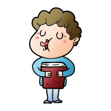 vektör çizim karikatür adam şarkı