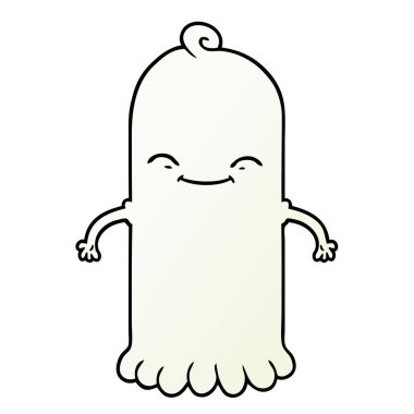 Çizgi film hayaletinin vektör çizimi