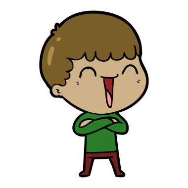 vektör çizim karikatür mutlu adam