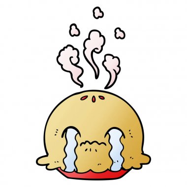 vektör çizim karikatür pasta