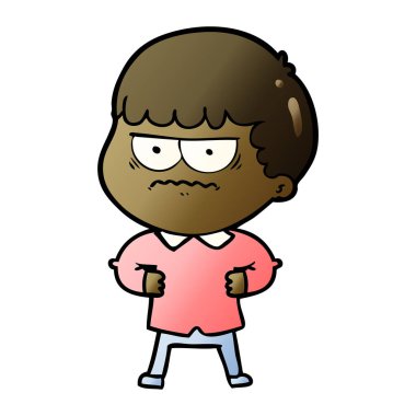 Çizgi film karakterinin vektör çizimi