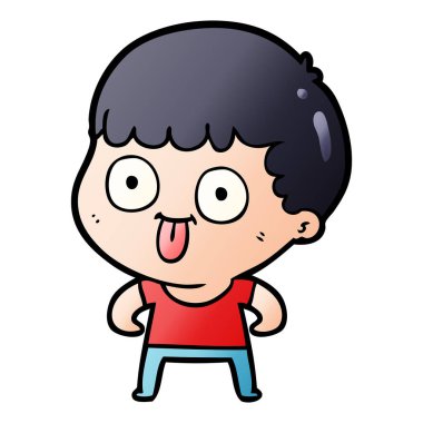 vektör çizim karikatür adam bakıyor