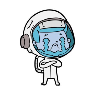 Çizgi film astronotunun vektör çizimi