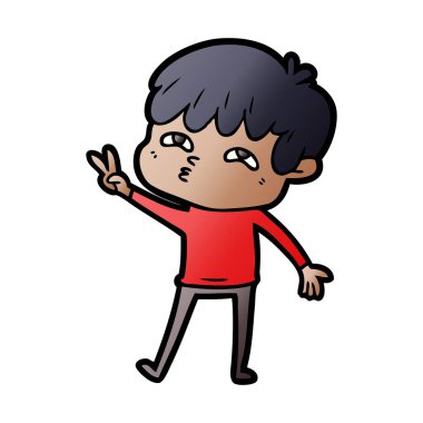 vektör çizim karikatür meraklı adam