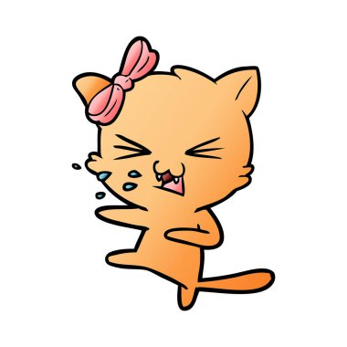 Çizgi film kedisinin vektör çizimi