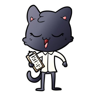 Çizgi film kedisinin vektör çizimi