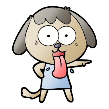 Çizgi film köpeğinin vektör çizimi