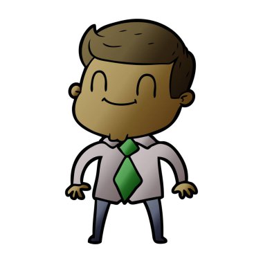 vektör çizim karikatür dostça adam