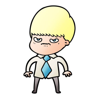 Çizgi film çocuğunun vektör çizimi