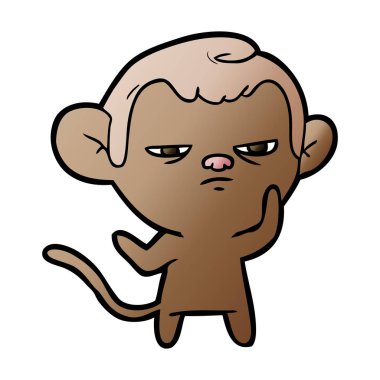 Çizgi film maymununun vektör çizimi