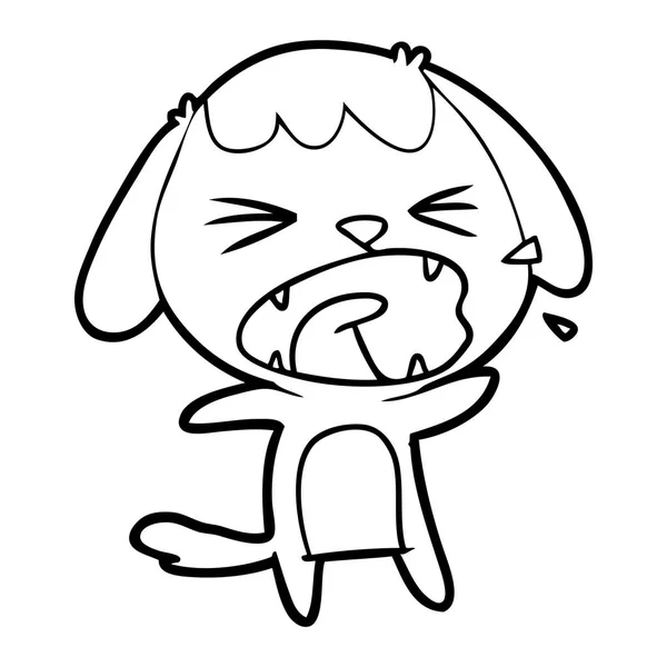 Cute Cartoon Dog Barking — Stock Vector