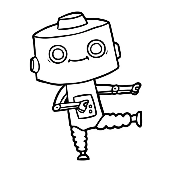 Ilustración Vectorial Del Robot Dibujos Animados — Vector de stock