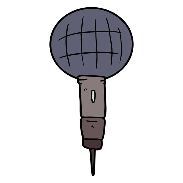 Illustration Vectorielle Microphone Dessin Animé — Image vectorielle