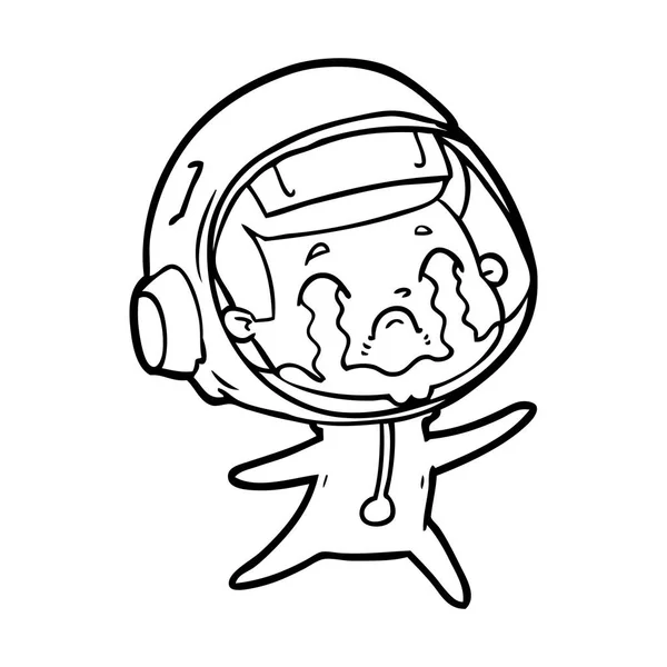 Ilustração Vetorial Astronauta Dos Desenhos Animados —  Vetores de Stock