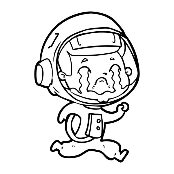 Ilustração Vetorial Astronauta Dos Desenhos Animados — Vetor de Stock