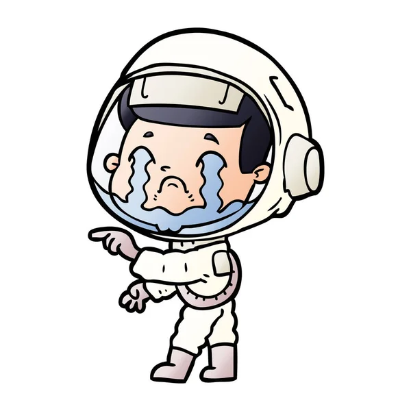 Vektor Illustration Tecknad Astronaut — Stock vektor