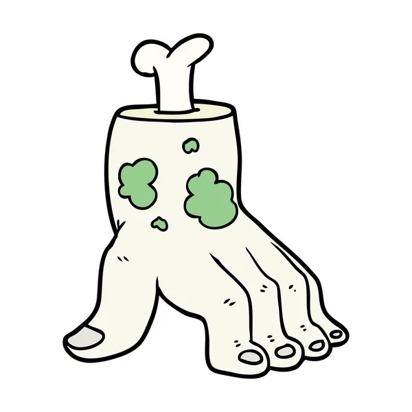 Assustador Zombie Mão Desenhos Animados —  Vetores de Stock
