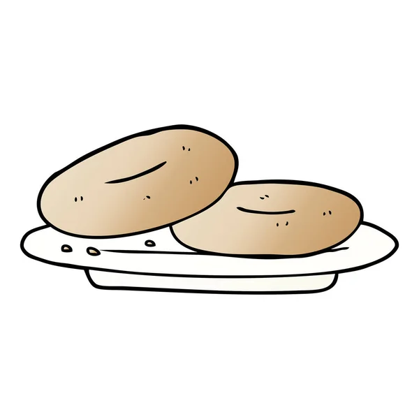 Ilustração Vetorial Donuts Desenhos Animados — Vetor de Stock