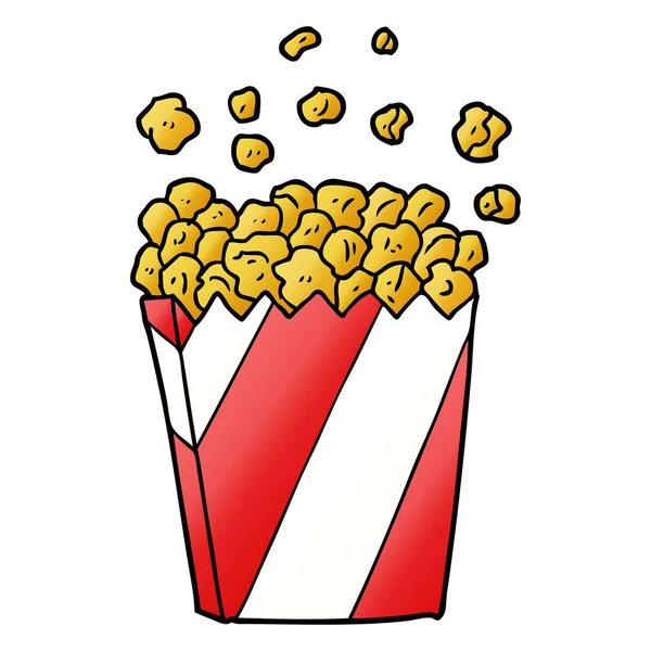 Vector Illustration Cartoon Cinema Popcorn — Stock Vector