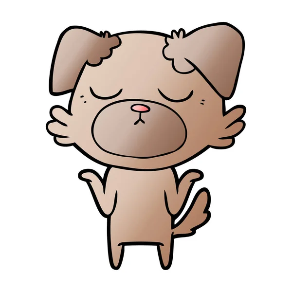 Vector Ilustración Lindo Perro Dibujos Animados — Vector de stock