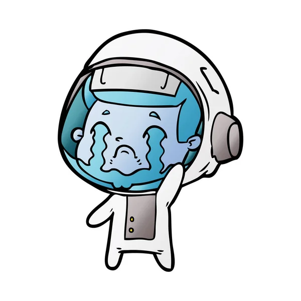 Vektor Illustration Tecknad Astronaut — Stock vektor